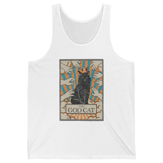 Astrology The God Cat Goth Tarot Card Reader Witchy Black Cat Gothic Sarcastic Unisex Jersey Tank