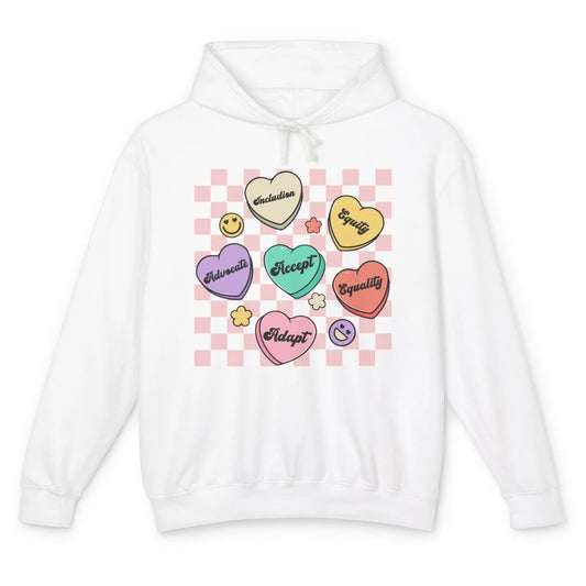 Special Education Sped Teacher Love Valentine Inclusion Unisex Lightweight Hoodie