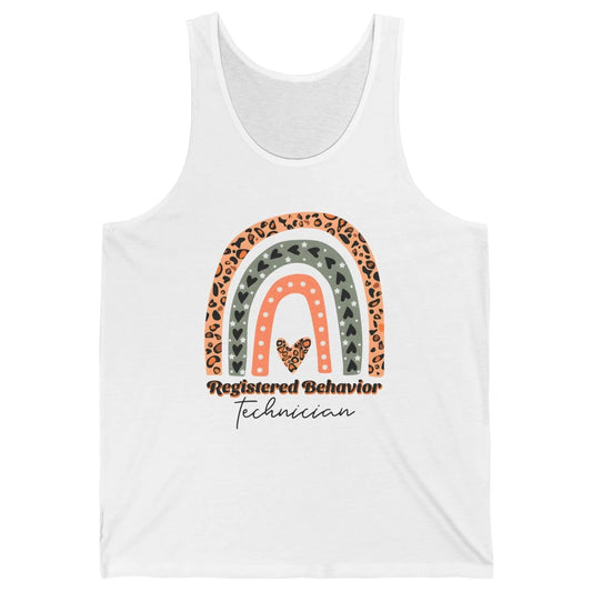 Boho Rainbow Registered Behavior Tech RBT Behavior Therapist Unisex Jersey Tank