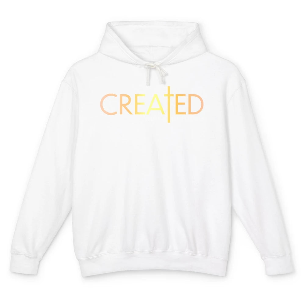 Christian Created With A Purpose Religious Inspirational Unisex Lightweight Hoodie