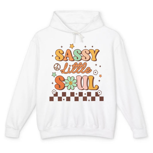 Sassy Little Soul Retro 60s Groovy Hippie Daisy Peace Boho Unisex Lightweight Hoodie