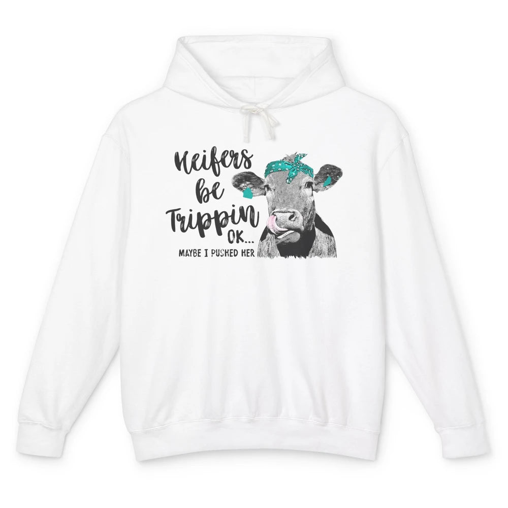 Funny Floral Heifer Be Trippin Castle Farmers Women Vintage Unisex Lightweight Hoodie