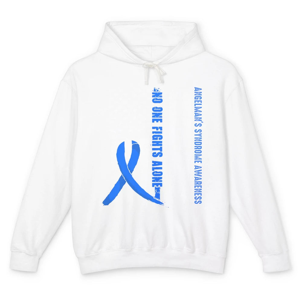 US Flag Angelman's Syndrome Blue Ribbon No One Fight Alone Unisex Lightweight Hoodie