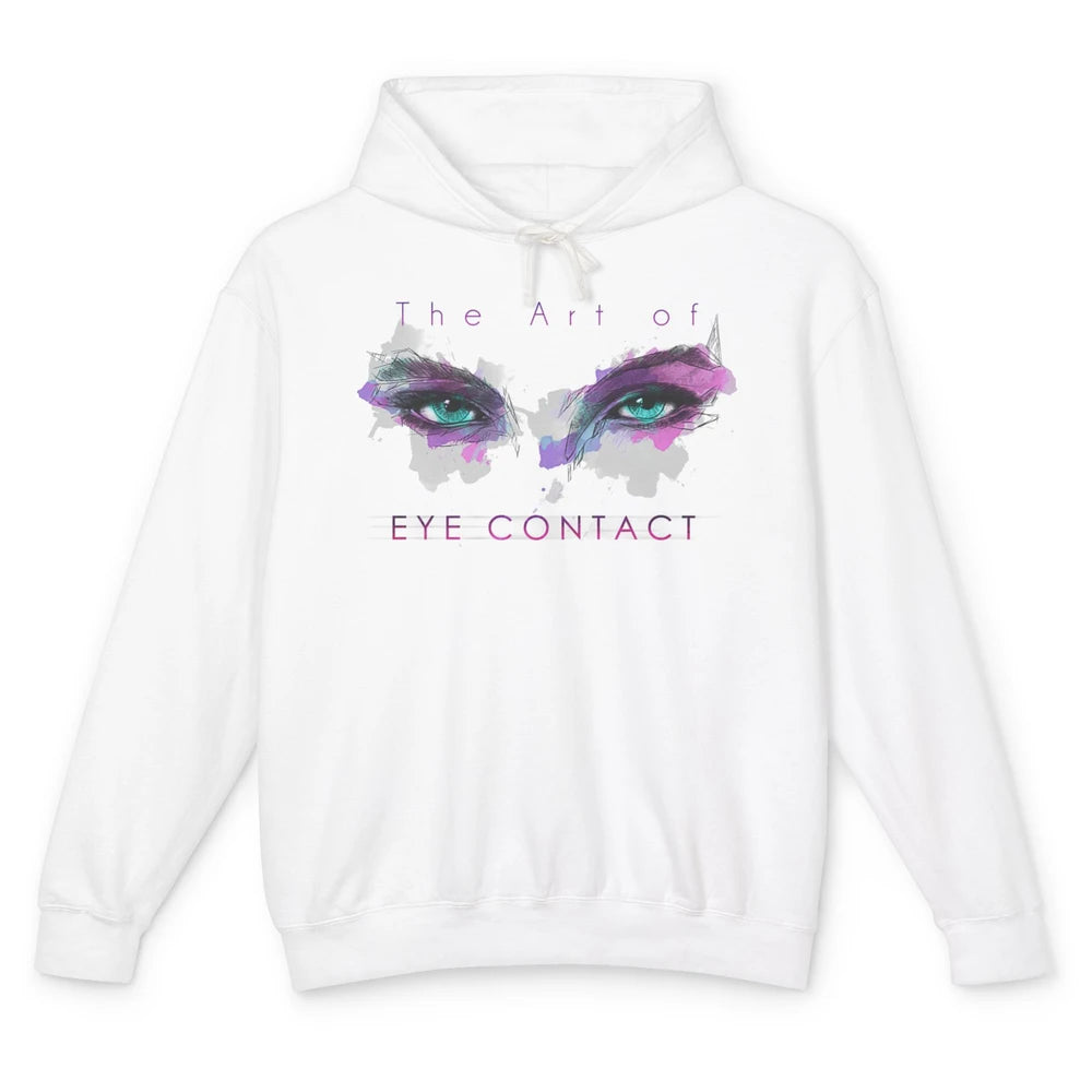 Art Eye Contact Optometry Ophthalmology Optician Watercolor Unisex Lightweight Hoodie