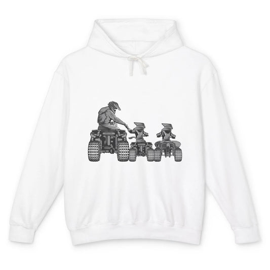 Quad Bike Father And Son Four Wheeler ATV SXS Life Offroad Unisex Lightweight Hoodie