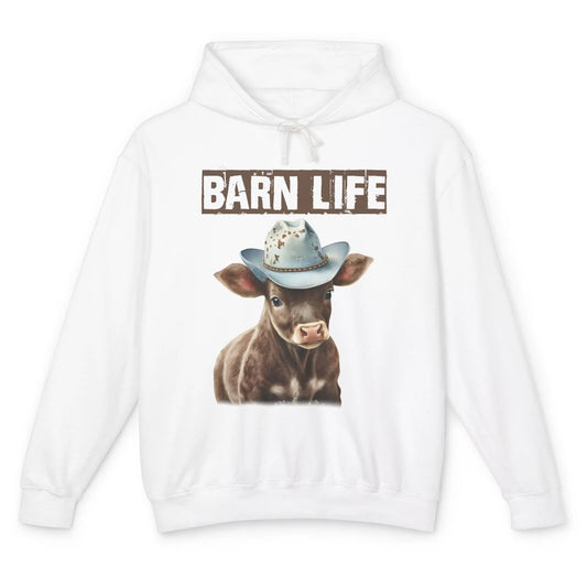 Cute Cow Barn Life Cowboy Hat Little Cowboy Western Boy Unisex Lightweight Hoodie