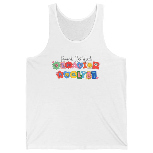 Board Certified Behavior Analyst BCBA Symbols ABA Therapist Unisex Jersey Tank