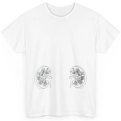 Floral Kidney Anatomy Two Kidneys Human Body Anatomy Classic Unisex T-Shirt