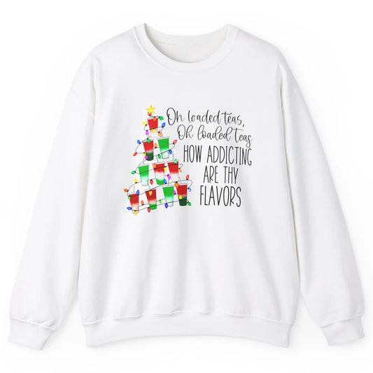 Loaded Teas Christmas Tree Fairy Lights Merry Christmas Unisex Crewneck Sweatshirt