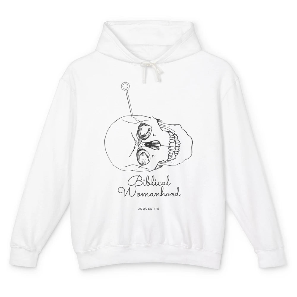 Classic Biblical Womanhood Skull Flower Cool Bible God Women Unisex Lightweight Hoodie