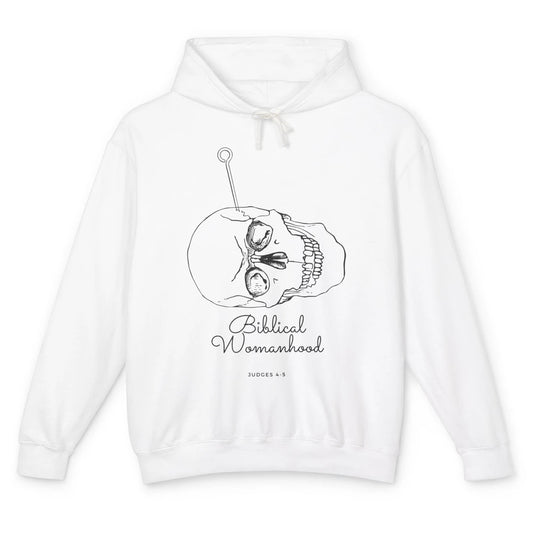 Classic Biblical Womanhood Skull Flower Cool Bible God Women Unisex Lightweight Hoodie