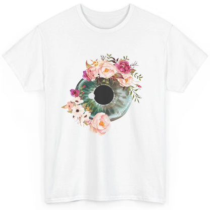 Floral Eyeball Optometrist Eye Anatomy Ophthalmology Tech Classic Unisex T-Shirt