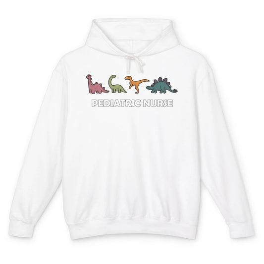 Funny Dinosaur Pediatric Nurse Peds Life Pediatric Physical Unisex Lightweight Hoodie