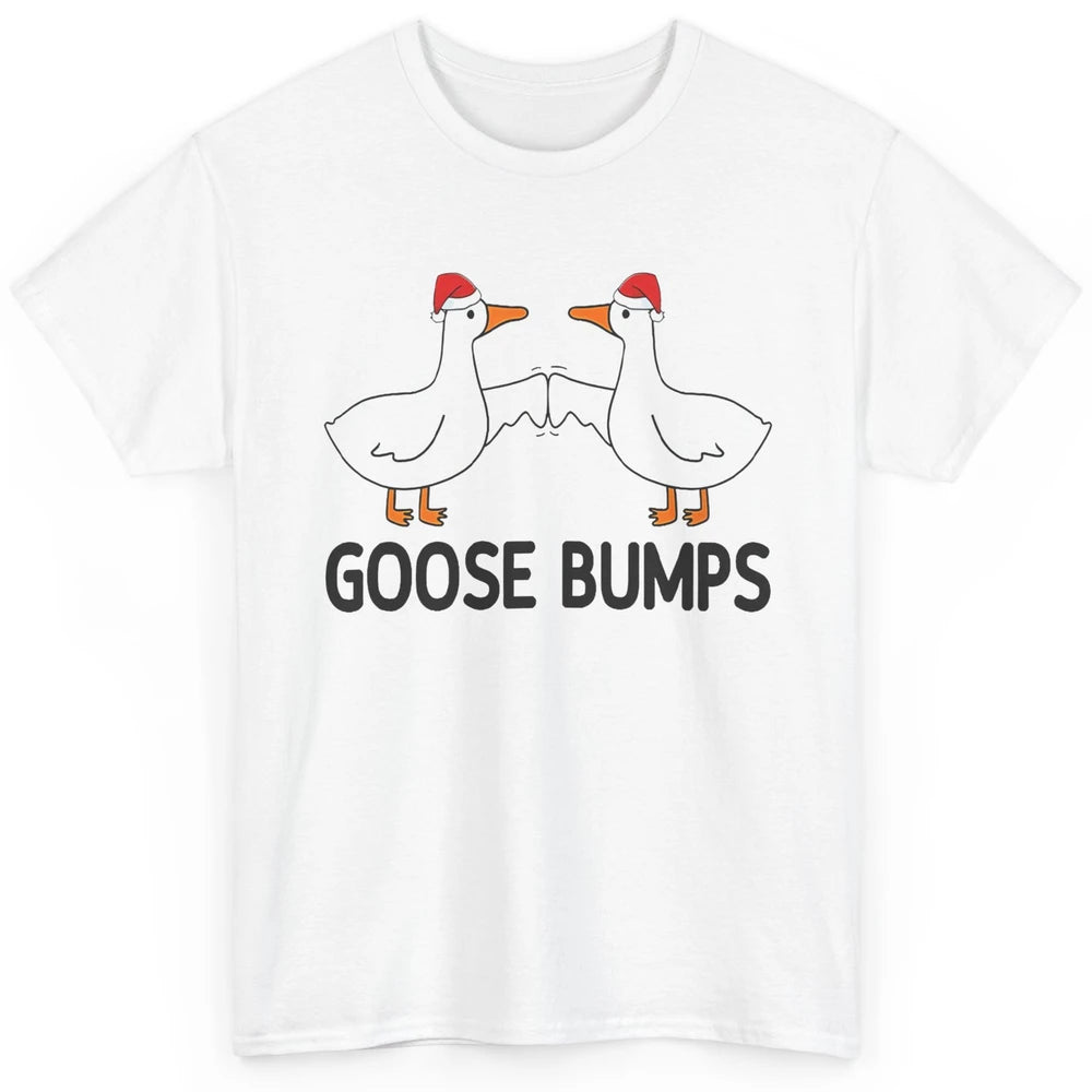 Funny Silly Goose Christmas Santa Goosebumps Winter Holiday Classic Unisex T-Shirt