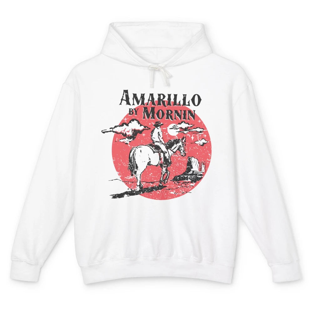 Retro Country Music Amarillo By Morning Western Cowboy Gift Unisex Lightweight Hoodie