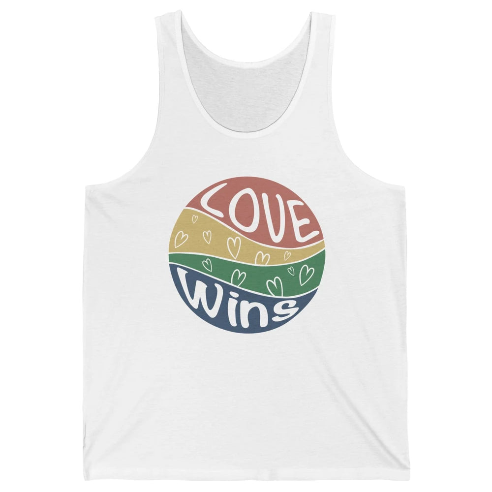 Vintage Love Wins LGBT Gay Pride Month Love Is Love Unisex Jersey Tank