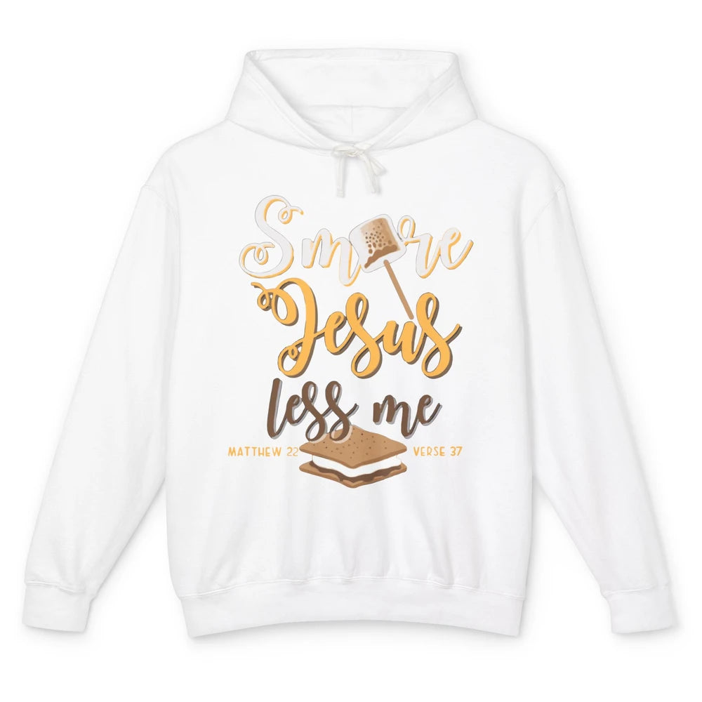 Smore Jesus Less Me Christian Pun Camping Camper Religion Unisex Lightweight Hoodie