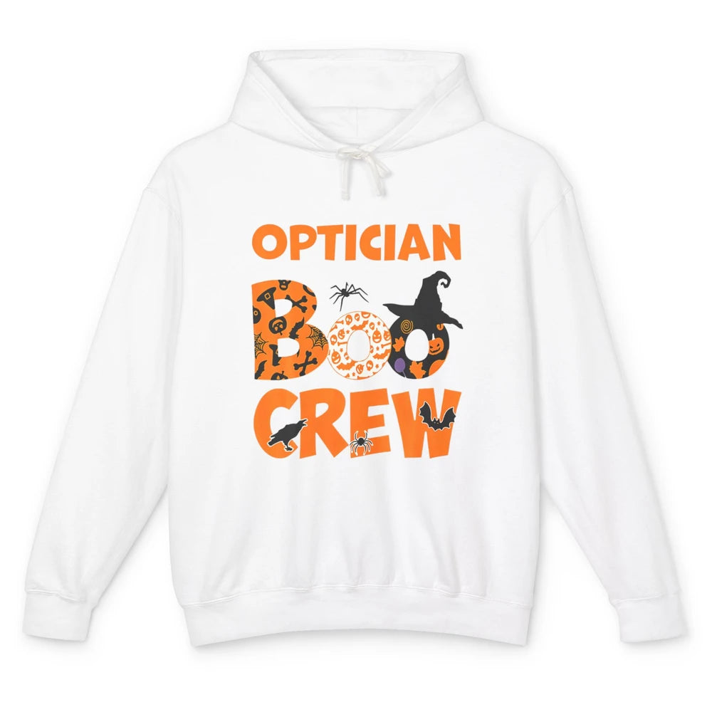 Funny Optician Boo Crew Eye Halloween Spooky Witch Optometry Unisex Lightweight Hoodie