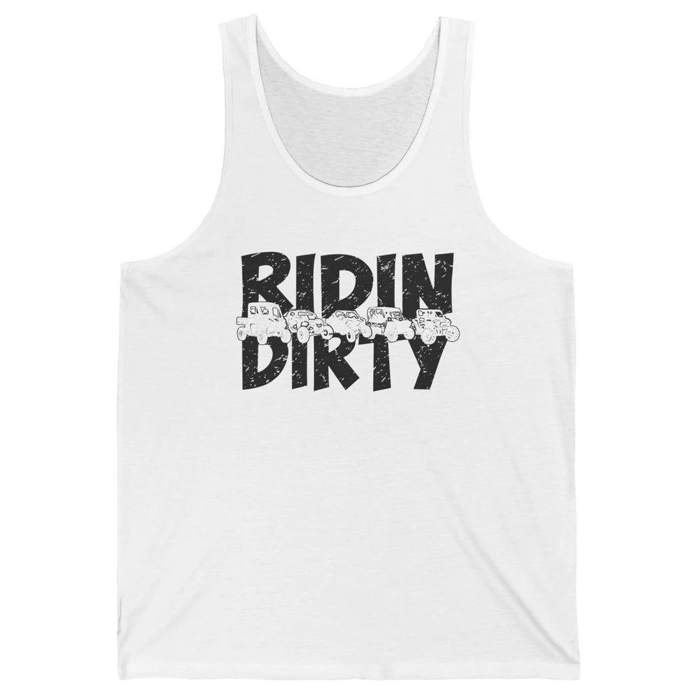 Retro UTV SXS Rider Riding Dirty ATV Offroad Riding SXS Life Unisex Jersey Tank