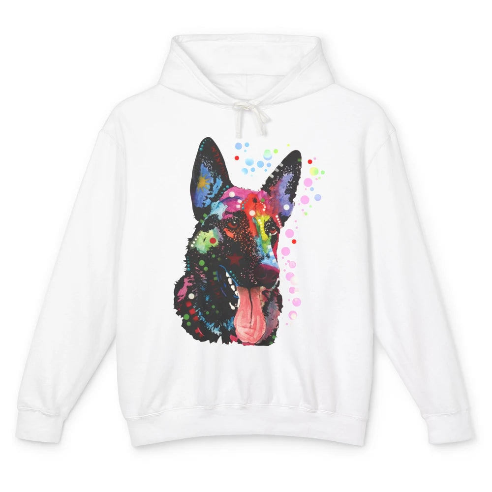 German Shepherd Dog Breed Dean Russo Colorful Dog Lover Unisex Lightweight Hoodie