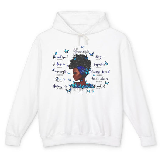 Black Girl God Says I Am Afro Woman Christian Religious Gift Unisex Lightweight Hoodie