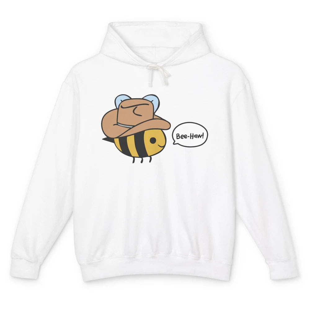 Funny Beehaw Cowboy Bee Lovers Western Country Cowgirl Gift Unisex Lightweight Hoodie