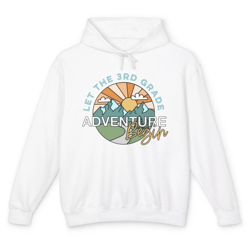 Vintage Back To School Let The 3rd Grade Adventure Begin Unisex Lightweight Hoodie