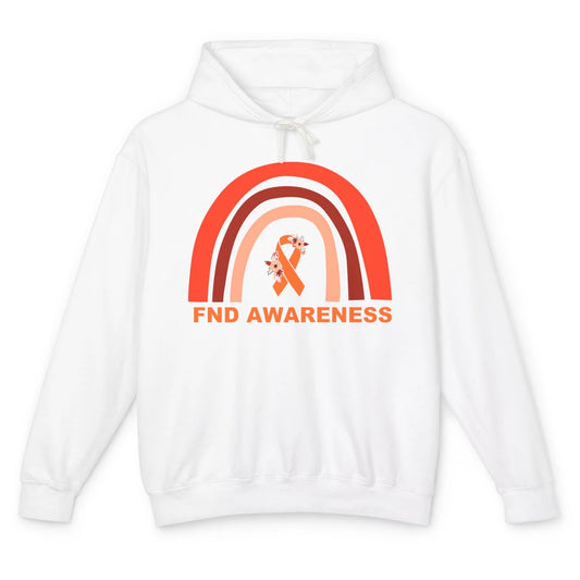 Functional Neurological Disorder Awareness FND Orange Ribbon Unisex Lightweight Hoodie