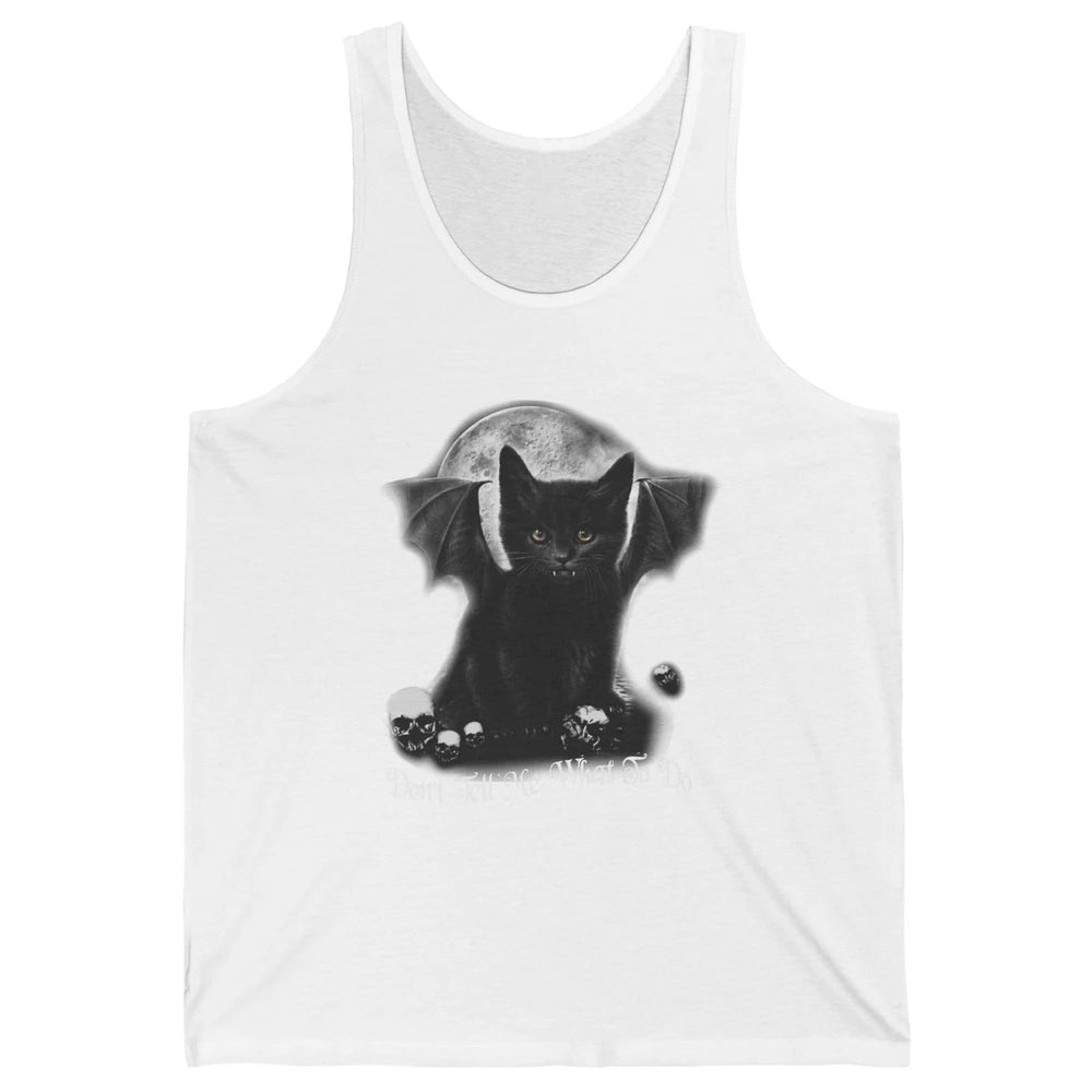 Black Cat Witch Don't Tell Me What To Do Halloween Costume Unisex Jersey Tank