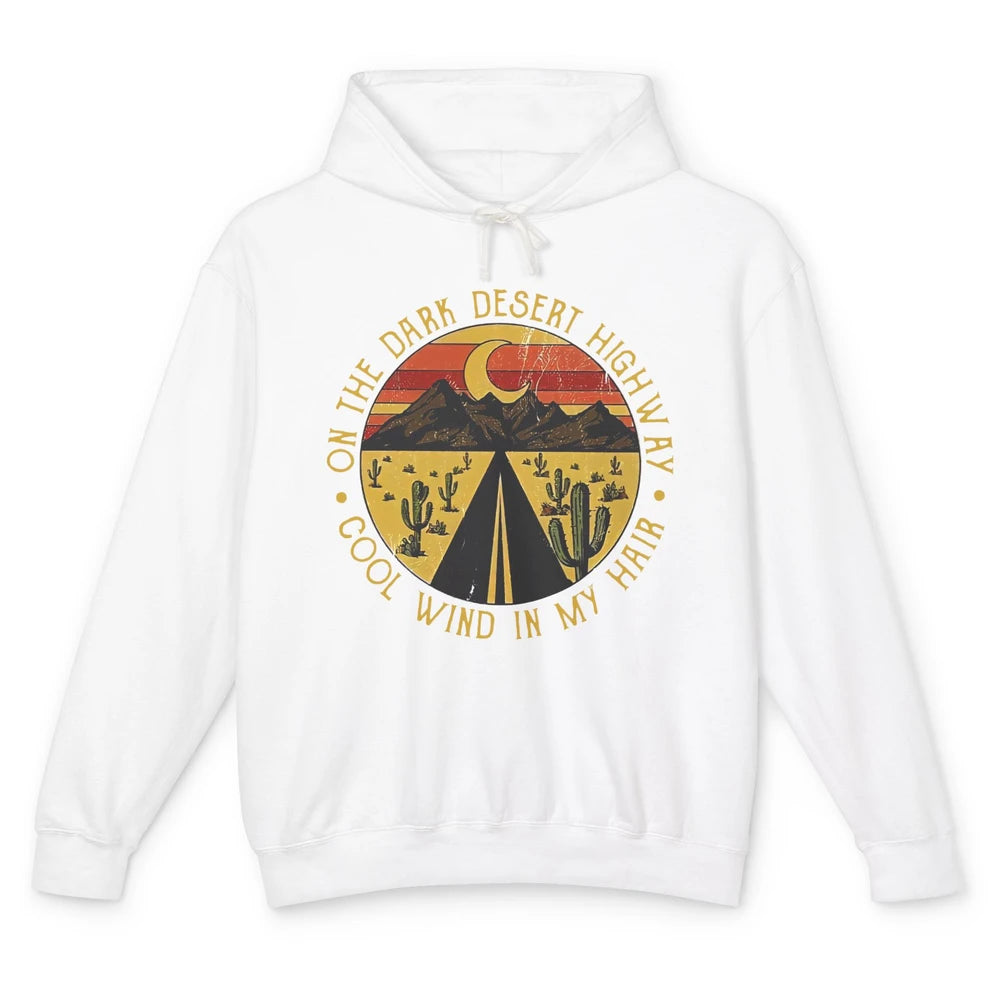 Highway Desert Sunset Wind On My Hair Western Country Girls Unisex Lightweight Hoodie