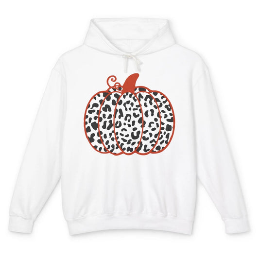 Pumpkin Leopard Fall Autumn Cheetah Pumpkin Thanksgiving Unisex Lightweight Hoodie