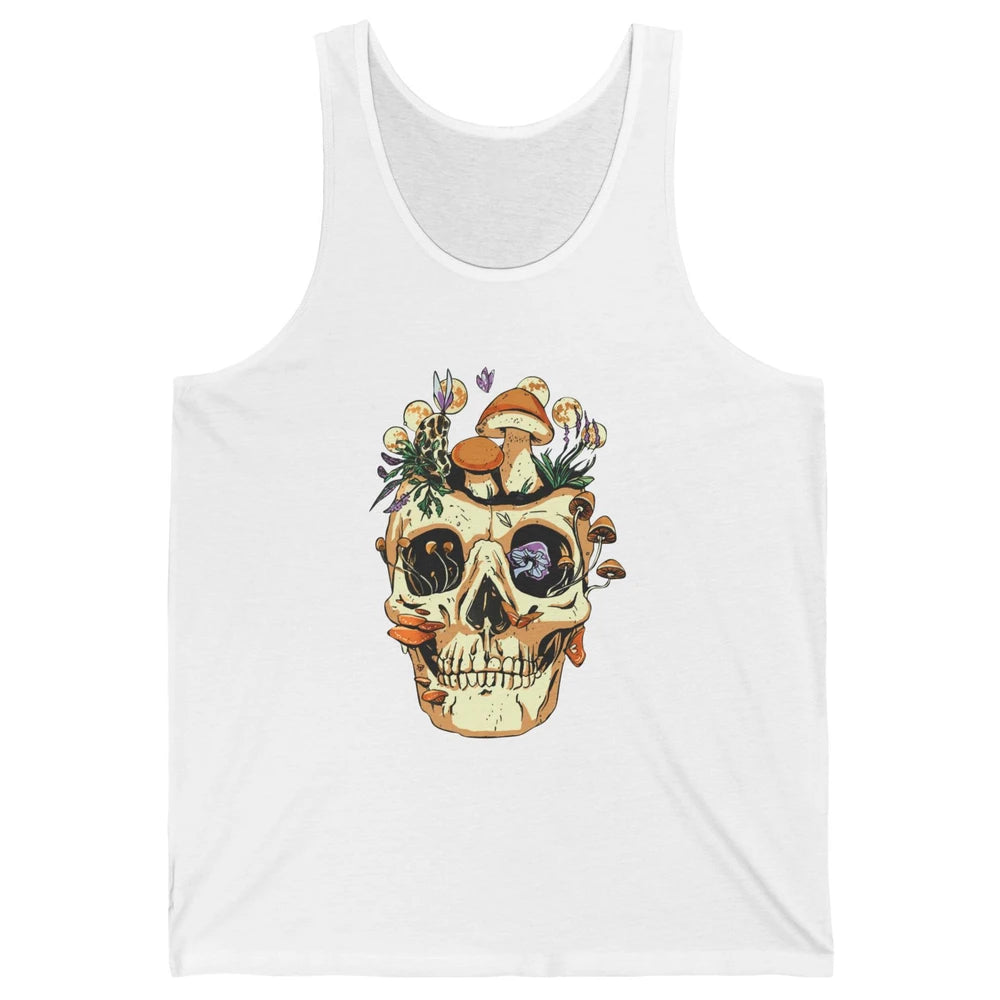 Skull Mushroom Moon Phases Witchcraft Plant Lovers Gardeners Unisex Jersey Tank