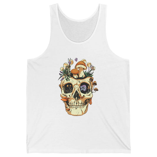 Skull Mushroom Moon Phases Witchcraft Plant Lovers Gardeners Unisex Jersey Tank