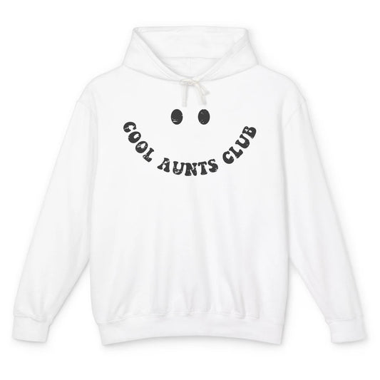 Retro Cool Aunts Club Funny Smiling Face Auntie Sister Unisex Lightweight Hoodie