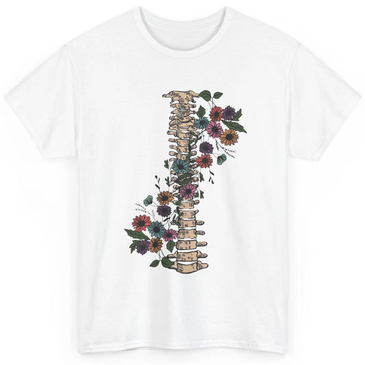 Floral Spine Anatomy Botanical Spine Ankylosing Spondylitis Classic Unisex T-Shirt