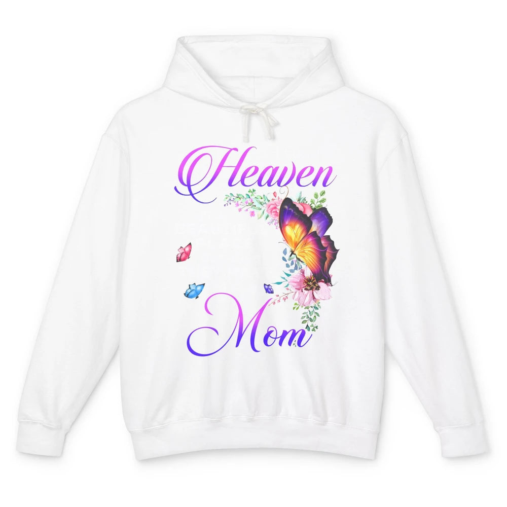 Butterfly Heaven's Beautiful They Have My Mom Guardian Angel Unisex Lightweight Hoodie