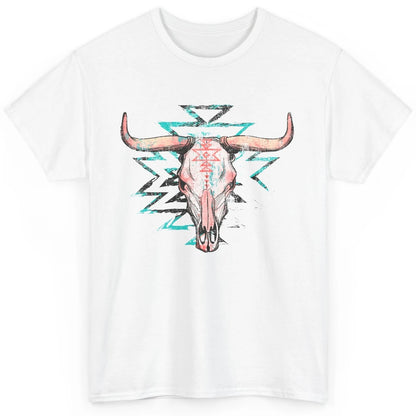 Boho Bull Skull Aztec Rodeo Desert Spirit Western Country Classic Unisex T-Shirt