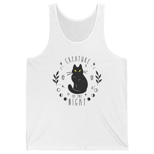 Black Cat Witch Creature Of The Night Halloween Cat Costume Unisex Jersey Tank