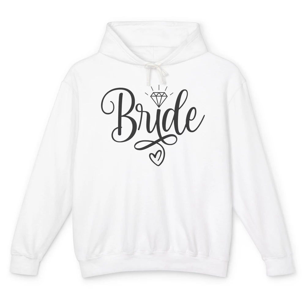 Bride To Be Wedding Ring Future Mrs. Engagement Bachelorette Unisex Lightweight Hoodie