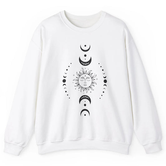 Boho Sun And Moon Hippie Girl Peace Lovers Halloween Costume Unisex Crewneck Sweatshirt