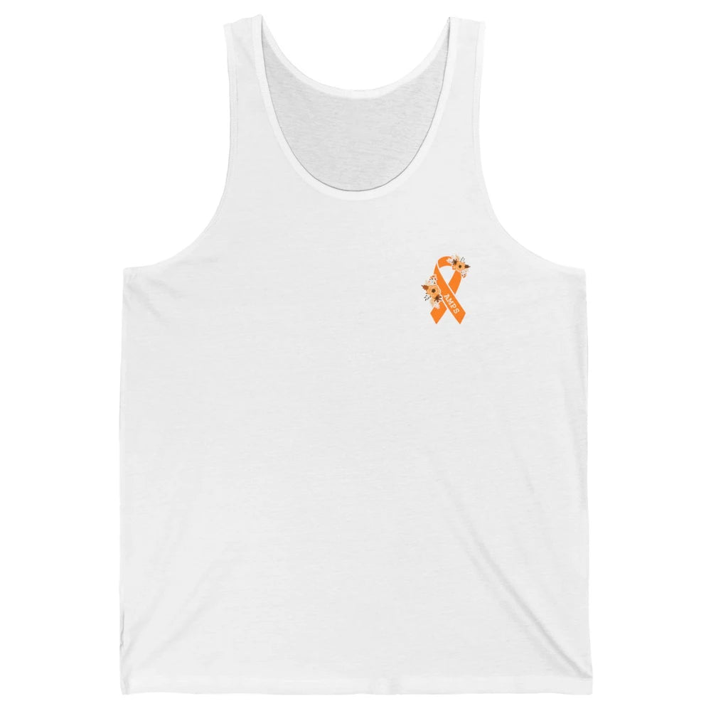 Amplified Musculoskeletal Pain Syndrome AMPS Orange Ribbon Unisex Jersey Tank