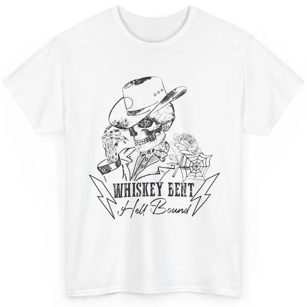 Skeleton Cowboy Whiskey Bent Hell Bound Western Country Classic Unisex T-Shirt