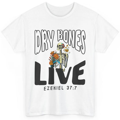 Floral Skeleton Dry Bones Come Alive Christian Halloween Classic Unisex T-Shirt