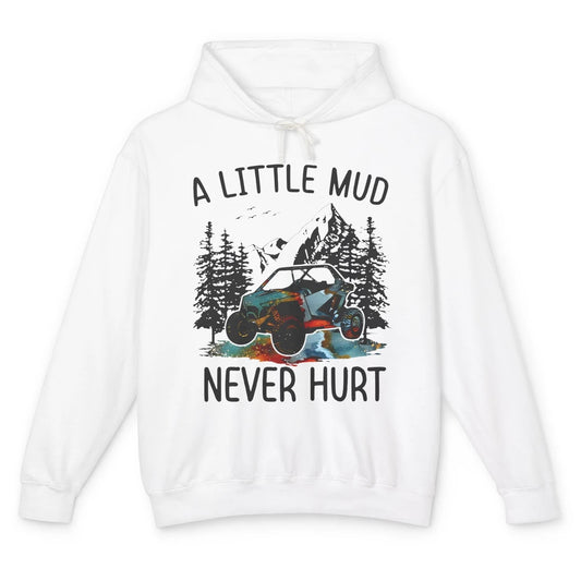 Retro UTV A Little Dirt Never Hurt Mud Riding SXS Offroad Unisex Lightweight Hoodie