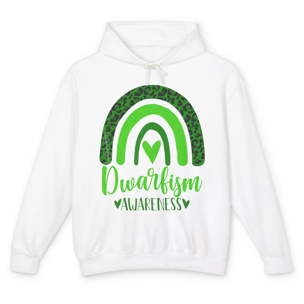 Dwarfism Awareness Month Wear Green Boho Heart Love Rainbow Unisex Lightweight Hoodie