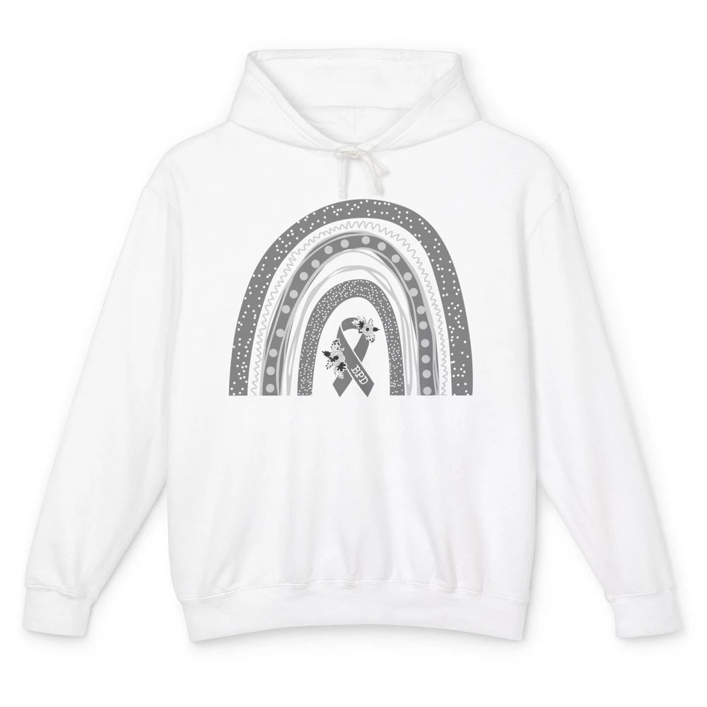 Borderline Personality Disorder Awareness BPD Gray Rainbow Unisex Lightweight Hoodie