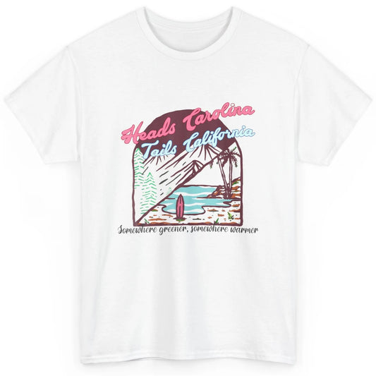 Western Heads Carolina Tails California Retro Beach Surf Classic Unisex T-Shirt