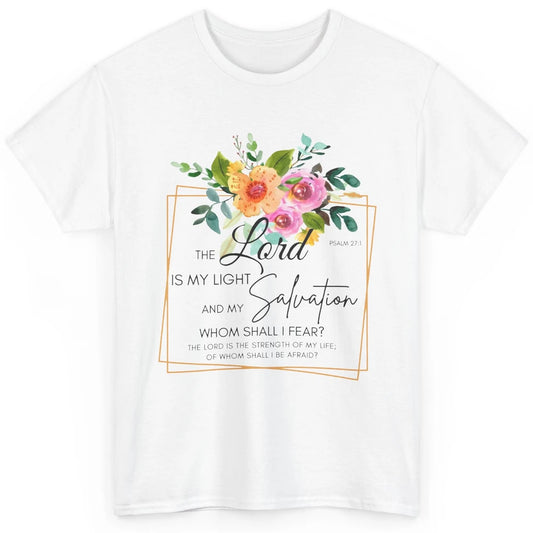 Floral Christian Lord Is My Light Salvation Bible Religious Classic Unisex T-Shirt