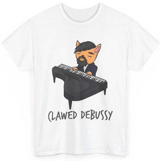 Clawed Debussy Orange Cat Piano Classical Music Composer Pun Classic Unisex T-Shirt