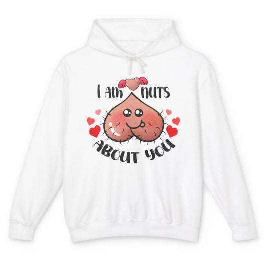 Funny Ball I'm Nut About You Happy Valentine Day Anniversary Unisex Lightweight Hoodie